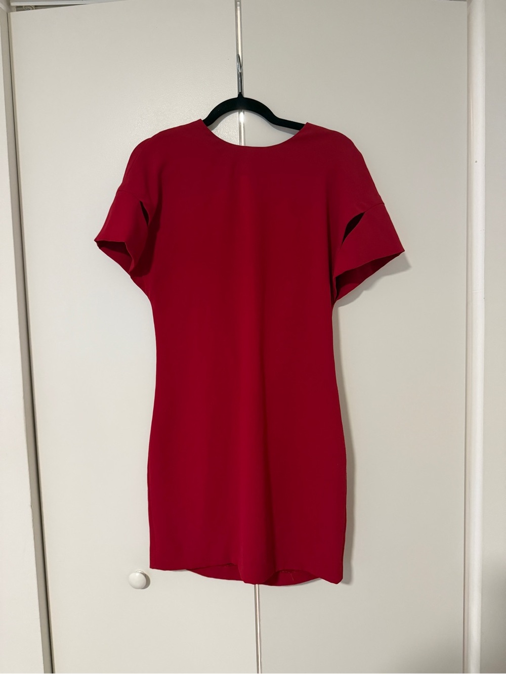 IRO Red Short-Sleeve Shift Dress